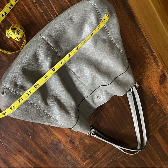 Coach Lexy Grey Triple Compartment Leather  Shoulder Bag Purse - Picture 13 of 14